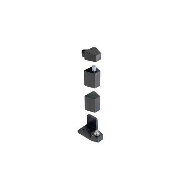 Dark Bronze Left Hand 3/4 Offset Pivot Hinge Set - Flush W/ Frame Face